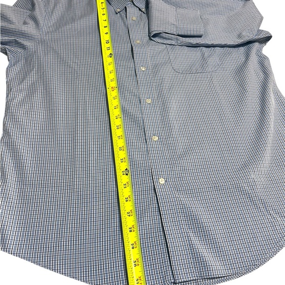 Lands' End Men's Blue Checkered Shirt - Picture 6 of 12